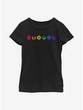 Star Wars Pride Rainbow Icons Youth T-Shirt, BLACK, hi-res