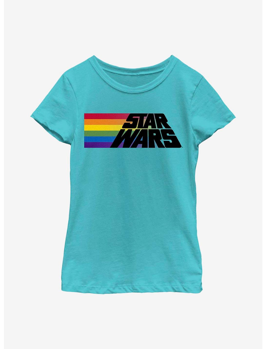 Star Wars Pride Rainbow Logo Youth T-Shirt, TAHI BLUE, hi-res