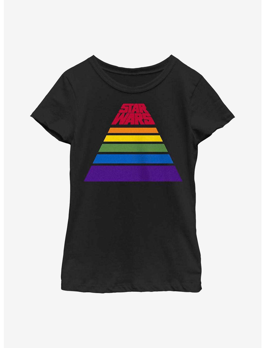 Star Wars Pride Rainbow Perspective Youth T-Shirt, BLACK, hi-res