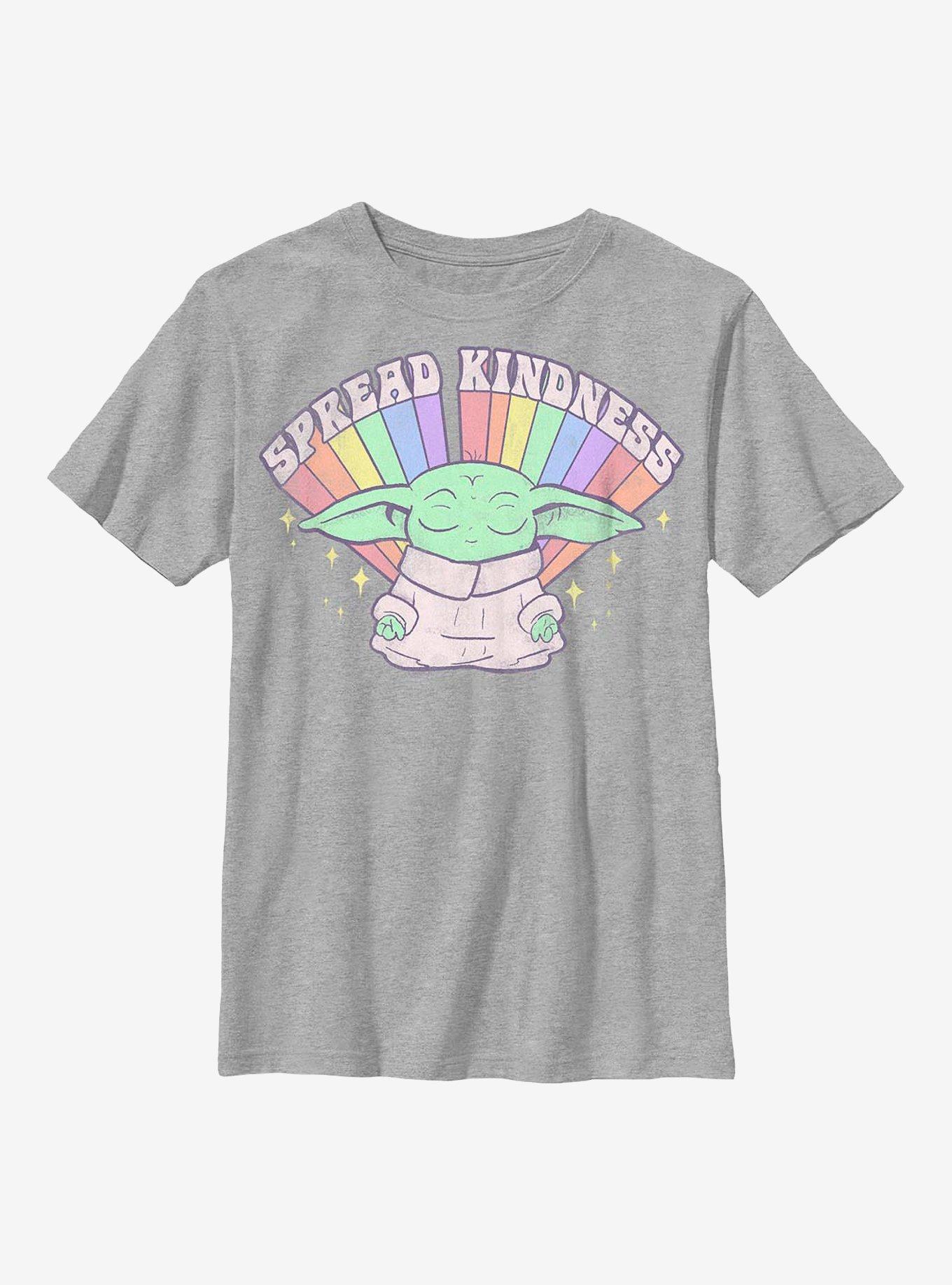 Star Wars The Mandalorian Pride Meditate Kindness Youth T-Shirt, ATH HTR, hi-res