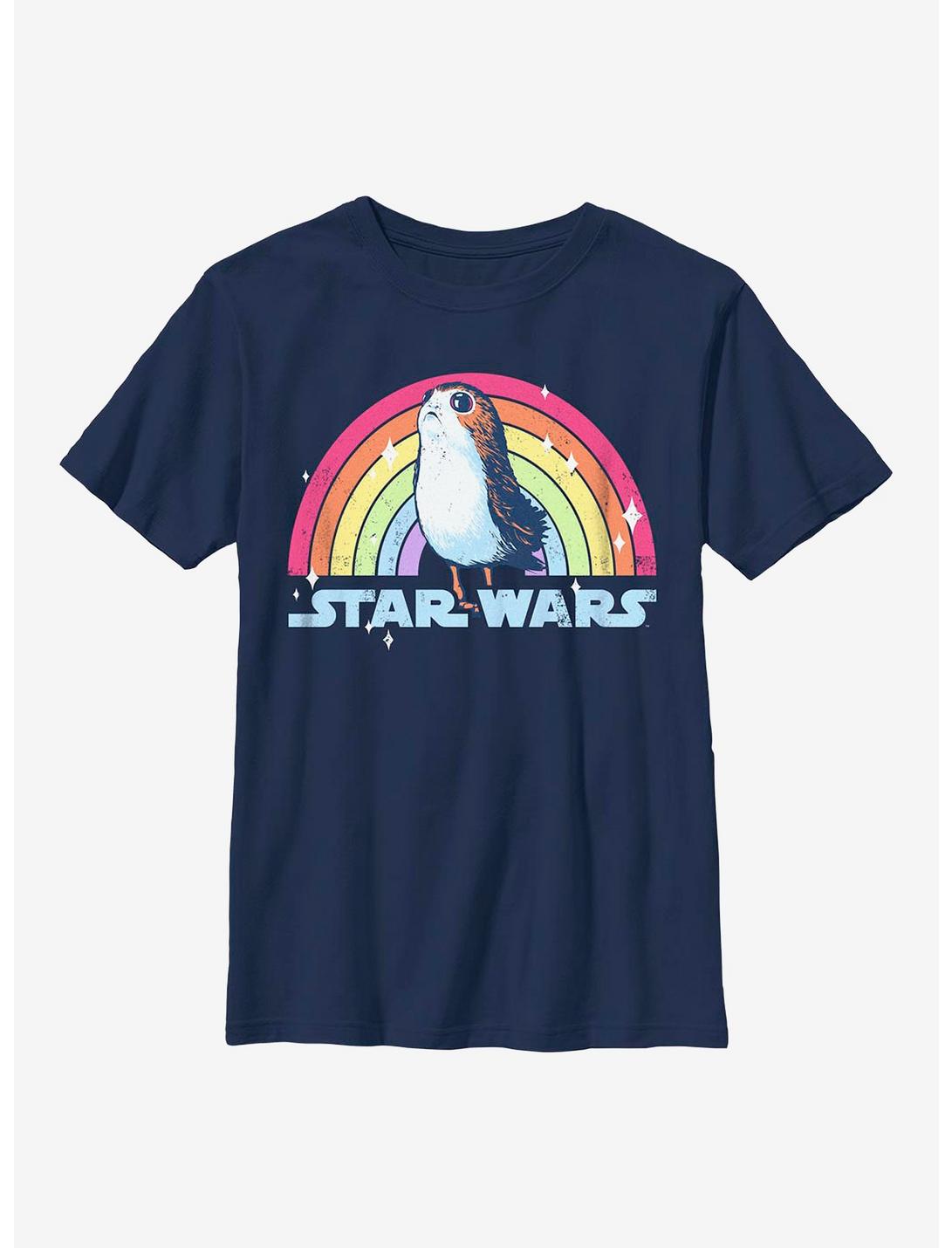 Star Wars Pride Porg Rainbow Youth T-Shirt, NAVY, hi-res