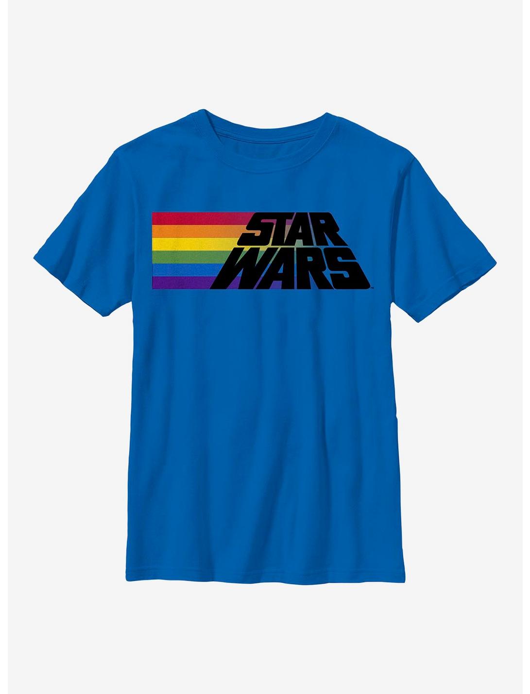 Star Wars Pride Rainbow Logo Youth T-Shirt, ROYAL, hi-res