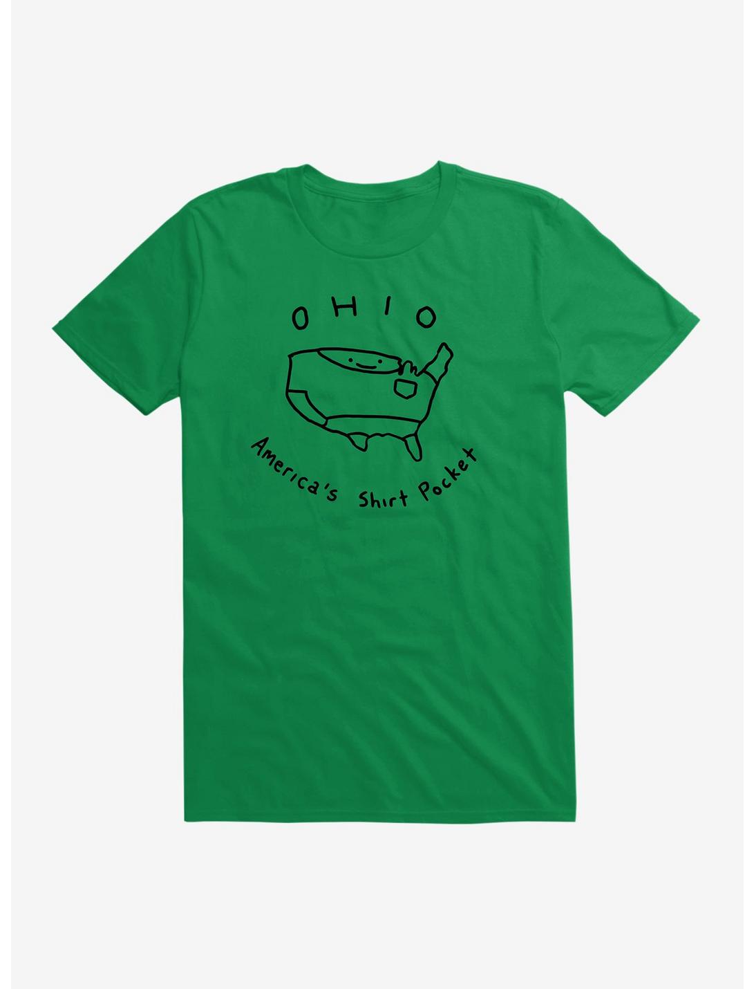 Ohio America's Shirt Pocket T-Shirt, KELLY GREEN, hi-res