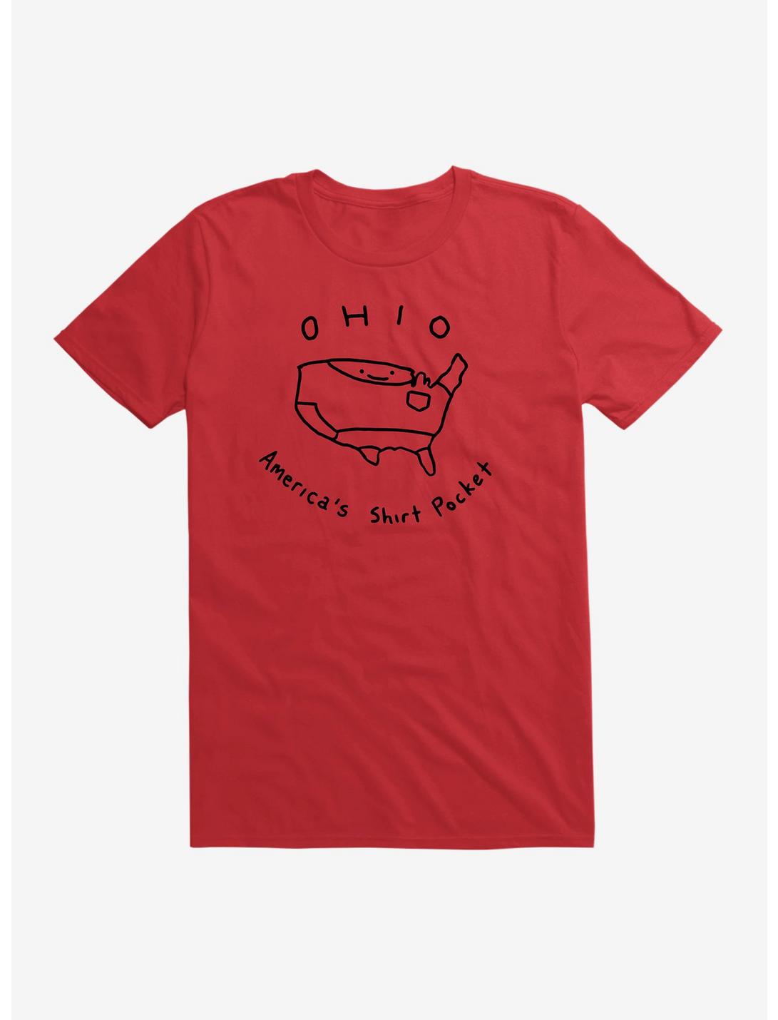 Ohio America's Shirt Pocket T-Shirt, RED, hi-res