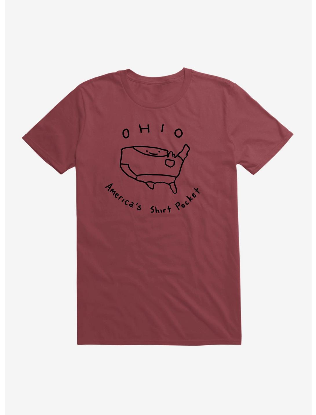 Ohio America's Shirt Pocket T-Shirt, SCARLET, hi-res