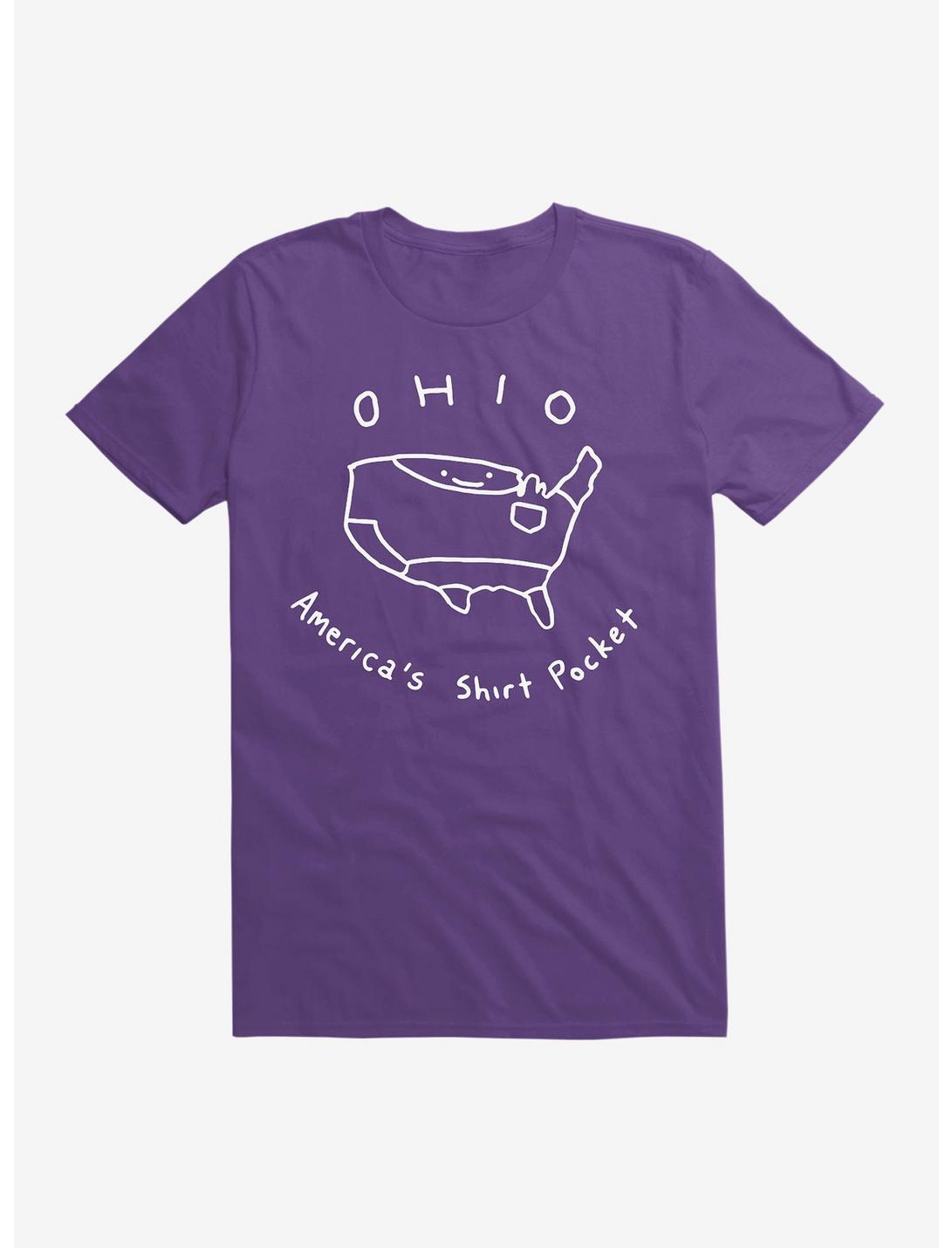 Ohio America's Shirt Pocket Dark Colors T-Shirt, PURPLE, hi-res