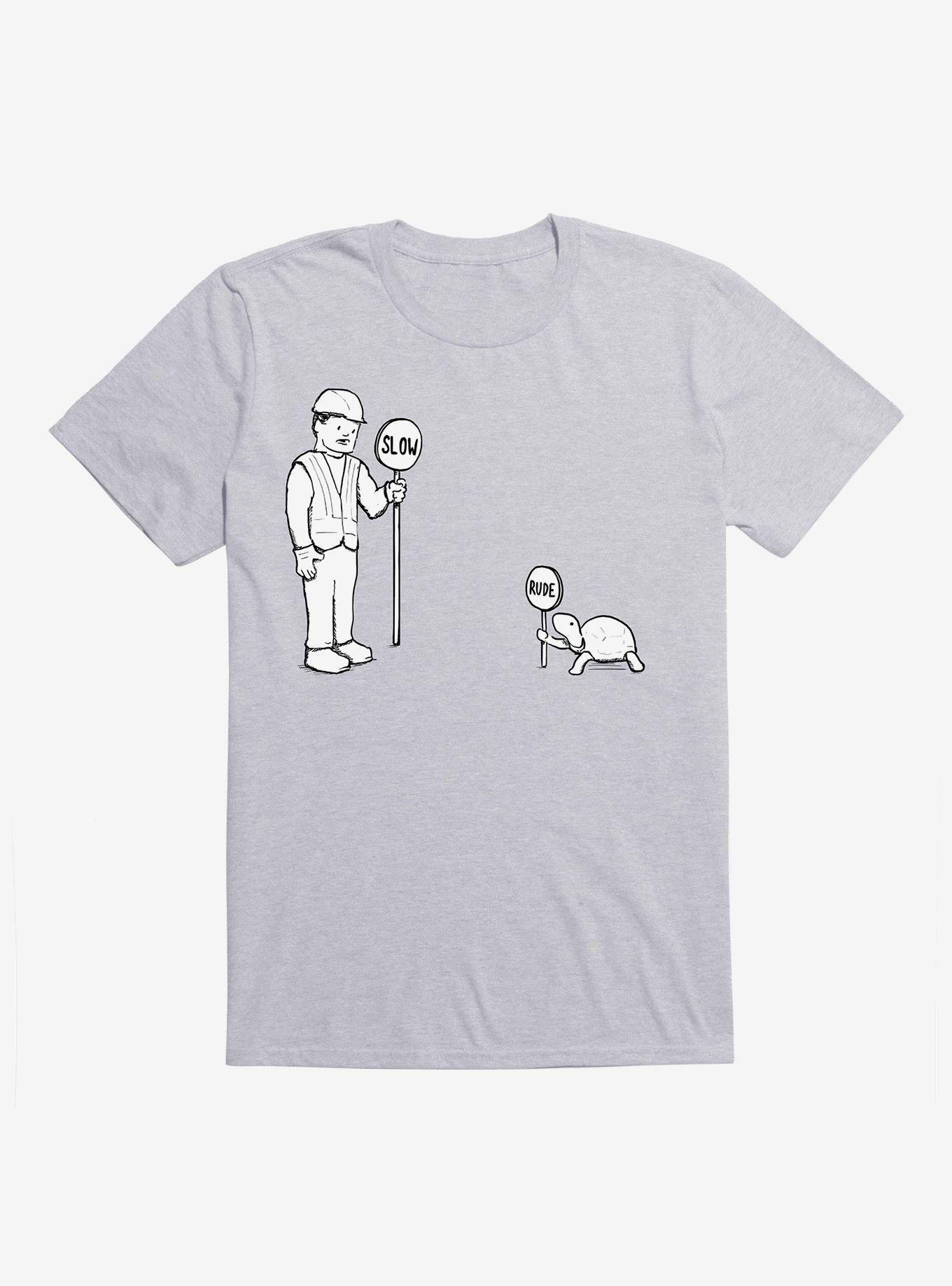Rude! T-Shirt, HEATHER GREY, hi-res