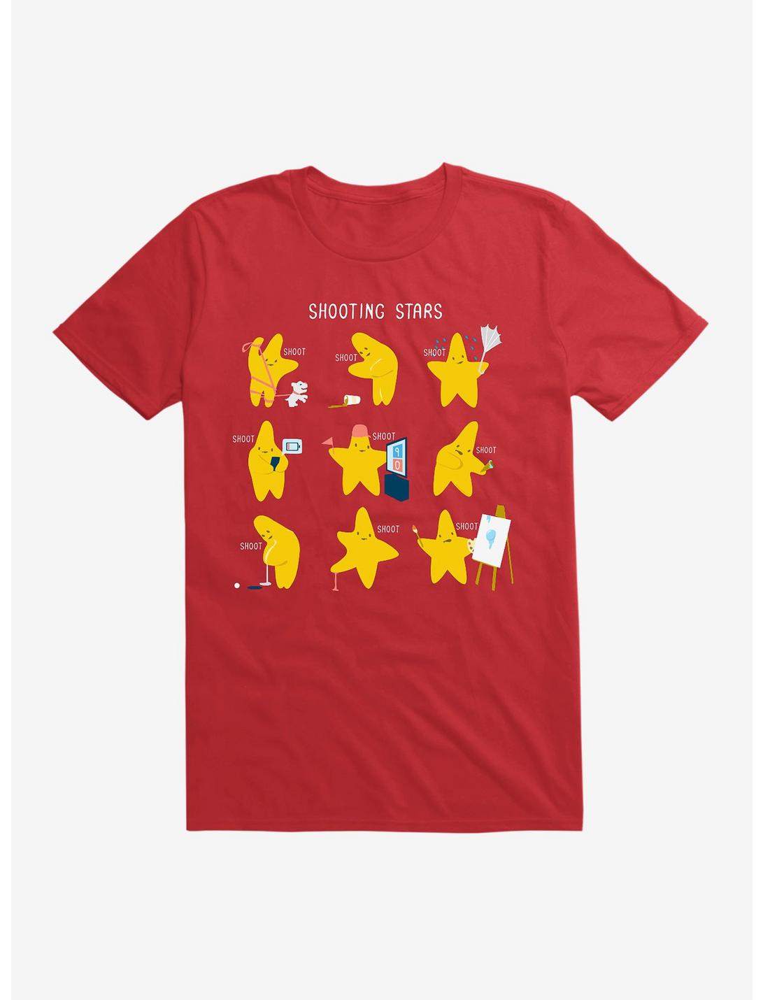 Shooting Stars! T-Shirt, RED, hi-res