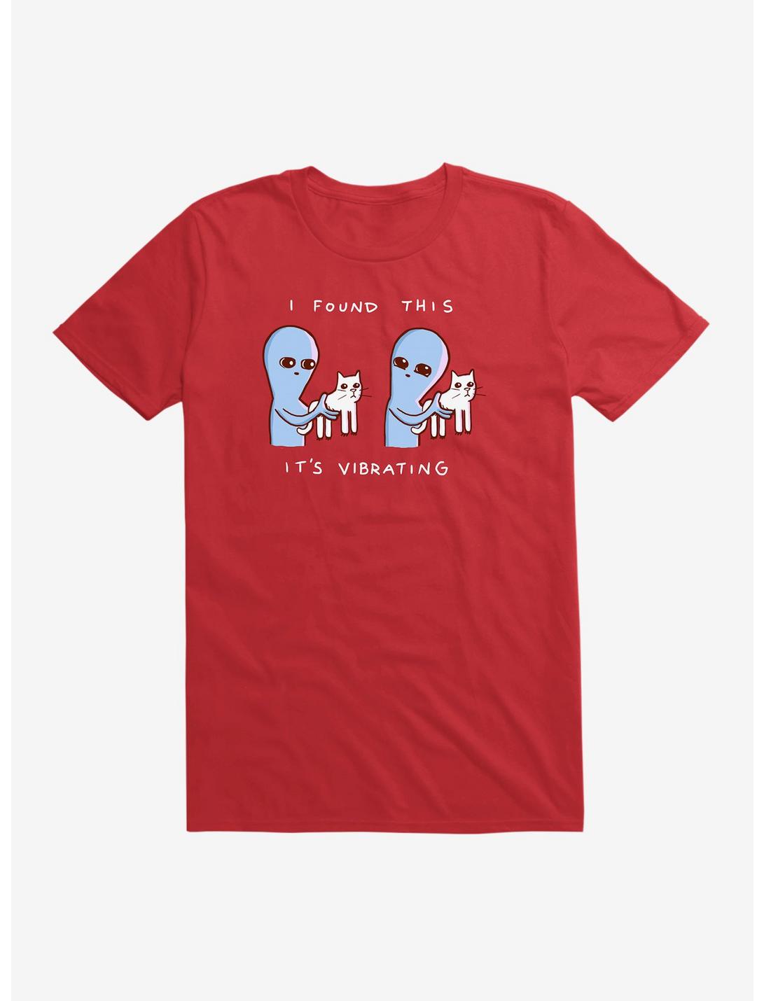 Strange Planet Vibrating T-Shirt, RED, hi-res