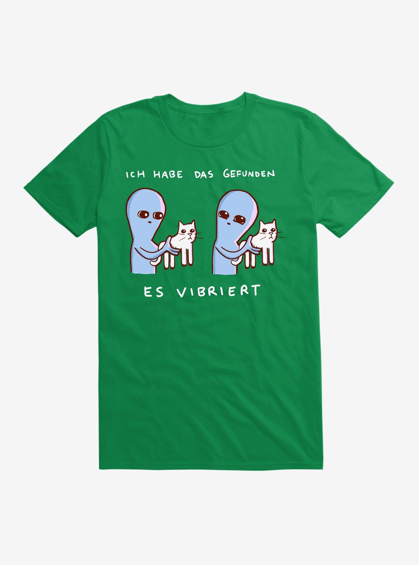 Strange Planet Vibrating In German T-Shirt, KELLY GREEN, hi-res