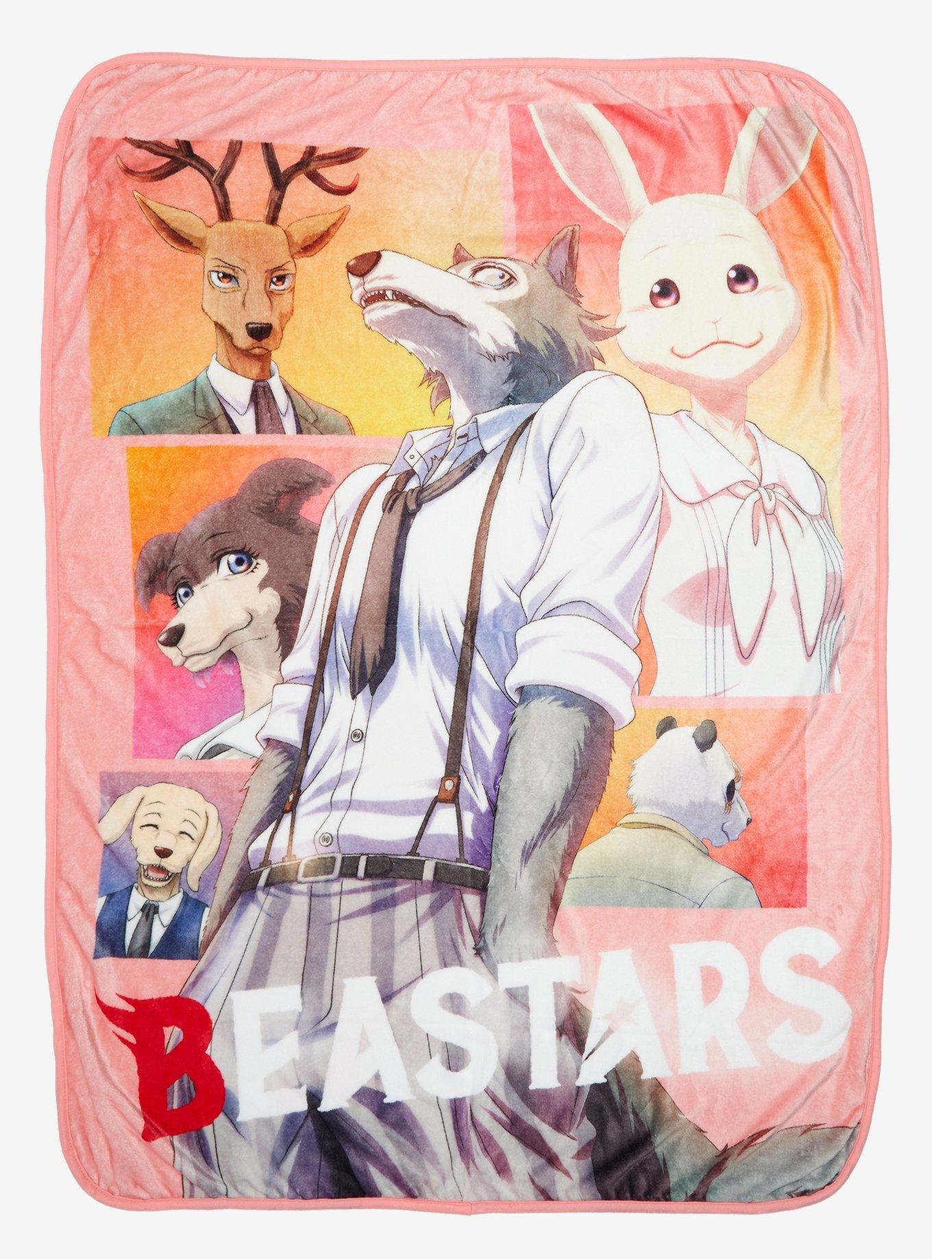 Beastars Pink Character Grid Throw Blanket