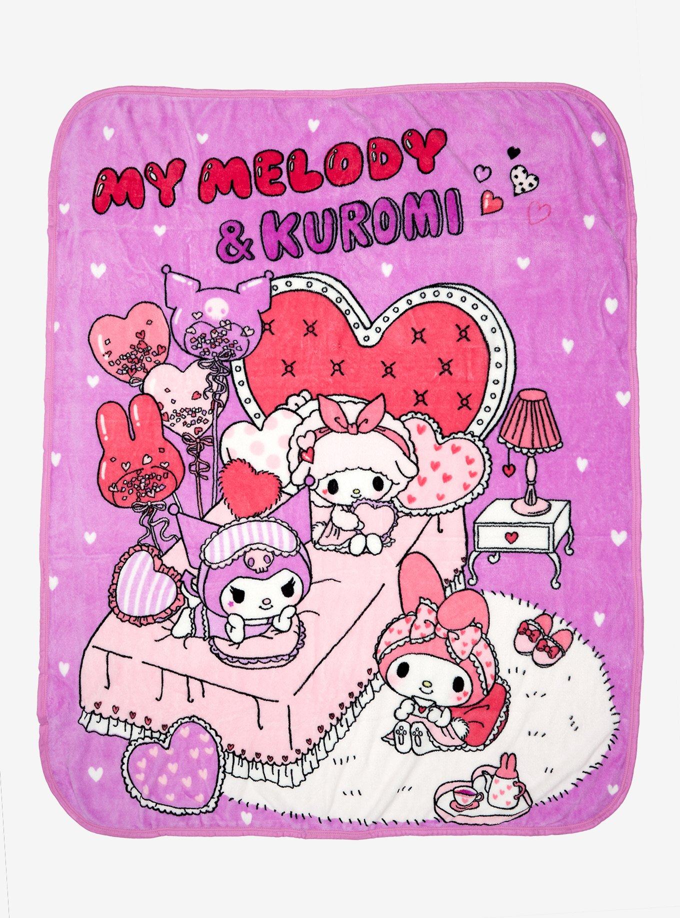 My Melody and Kuromi Sleepover Throw Blanket - ayanawebzine.com