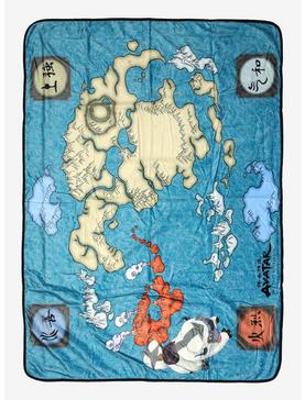 Avatar: The Last Airbender Map Throw Blanket, , hi-res