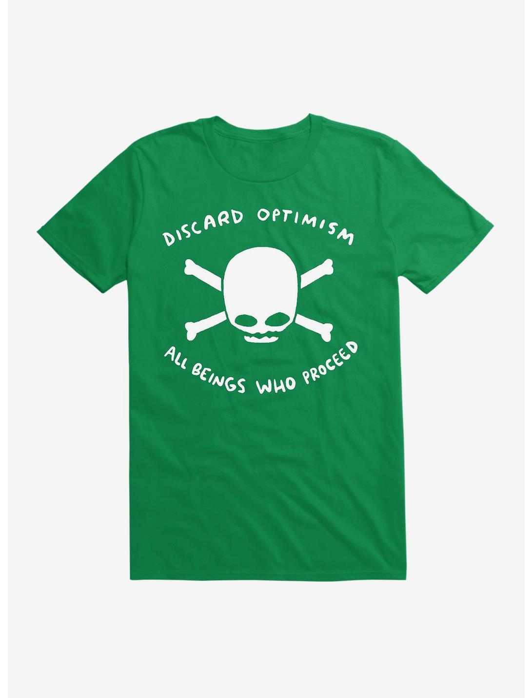 Strange Planet Discard Optimism T-Shirt, KELLY GREEN, hi-res