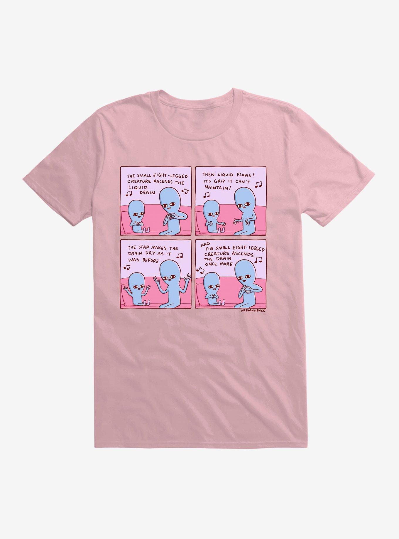 Strange Planet Small Eight-Legged Creature T-Shirt, LIGHT PINK, hi-res