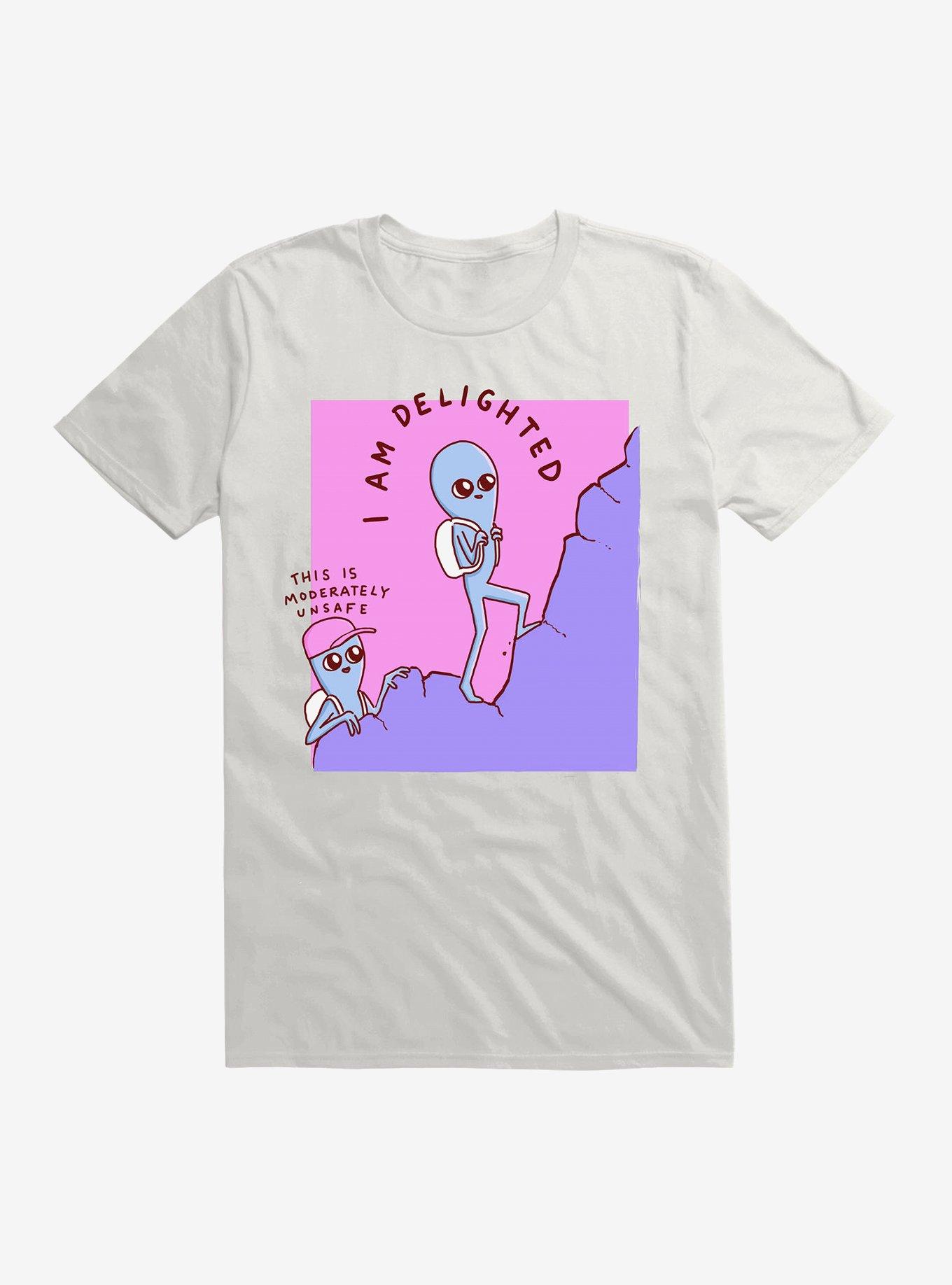 Strange Planet Moderately Unsafe T-Shirt, WHITE, hi-res