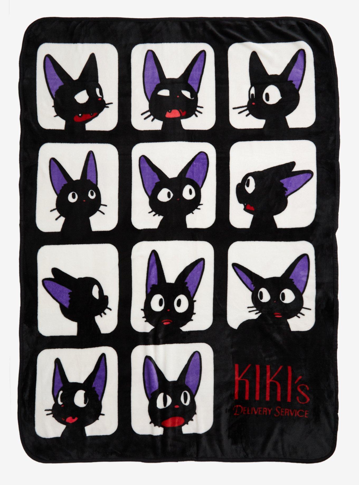 Kikis Delivery Service Jiji Black Cat Hooded Blanket - Ghibli