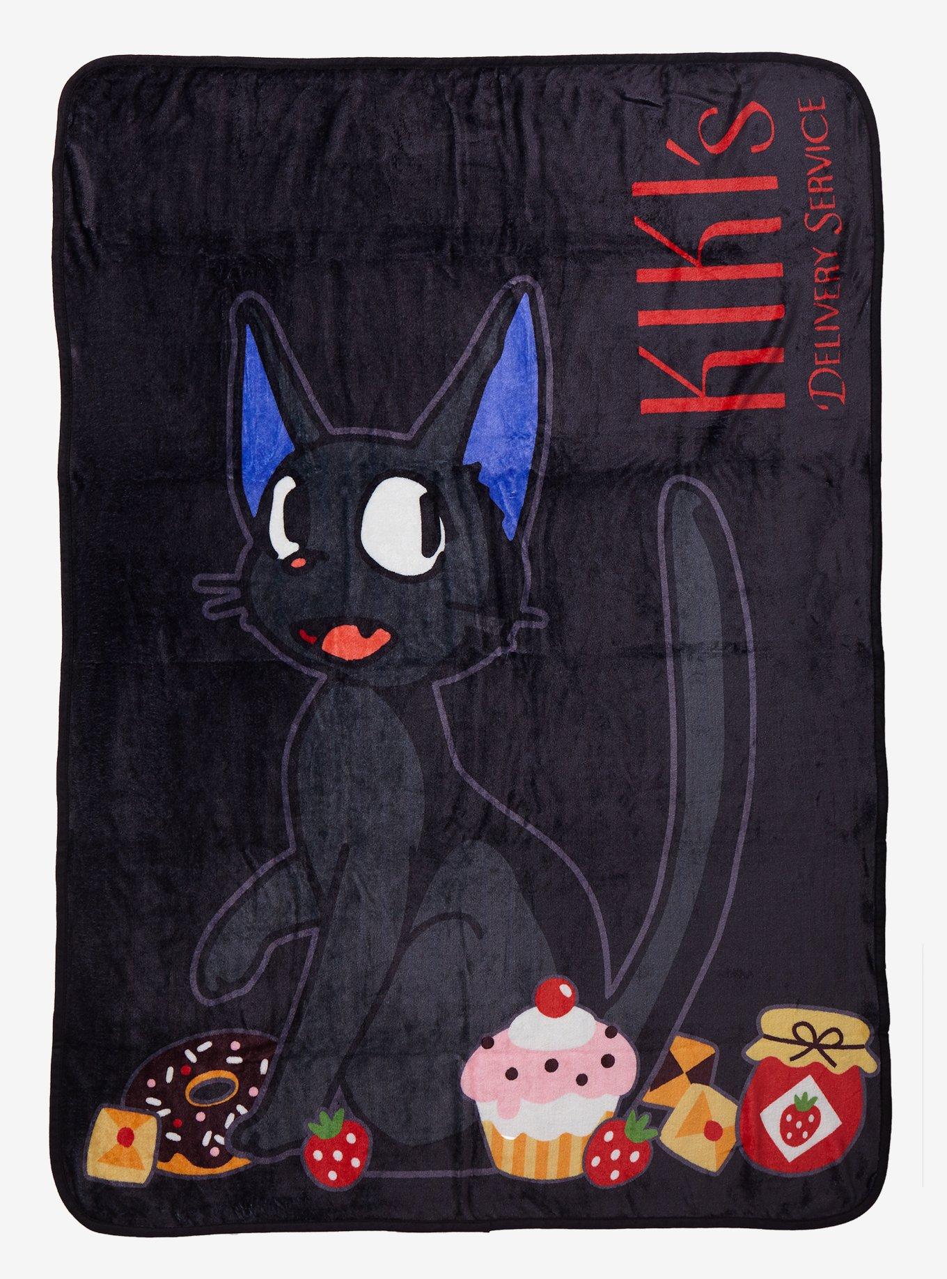 Studio Ghibli Kiki's Delivery Service Jiji Sweets Throw Blanket, , hi-res