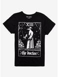 Plague Doctor Tarot Boyfriend Fit Girls T-Shirt, MULTI, hi-res