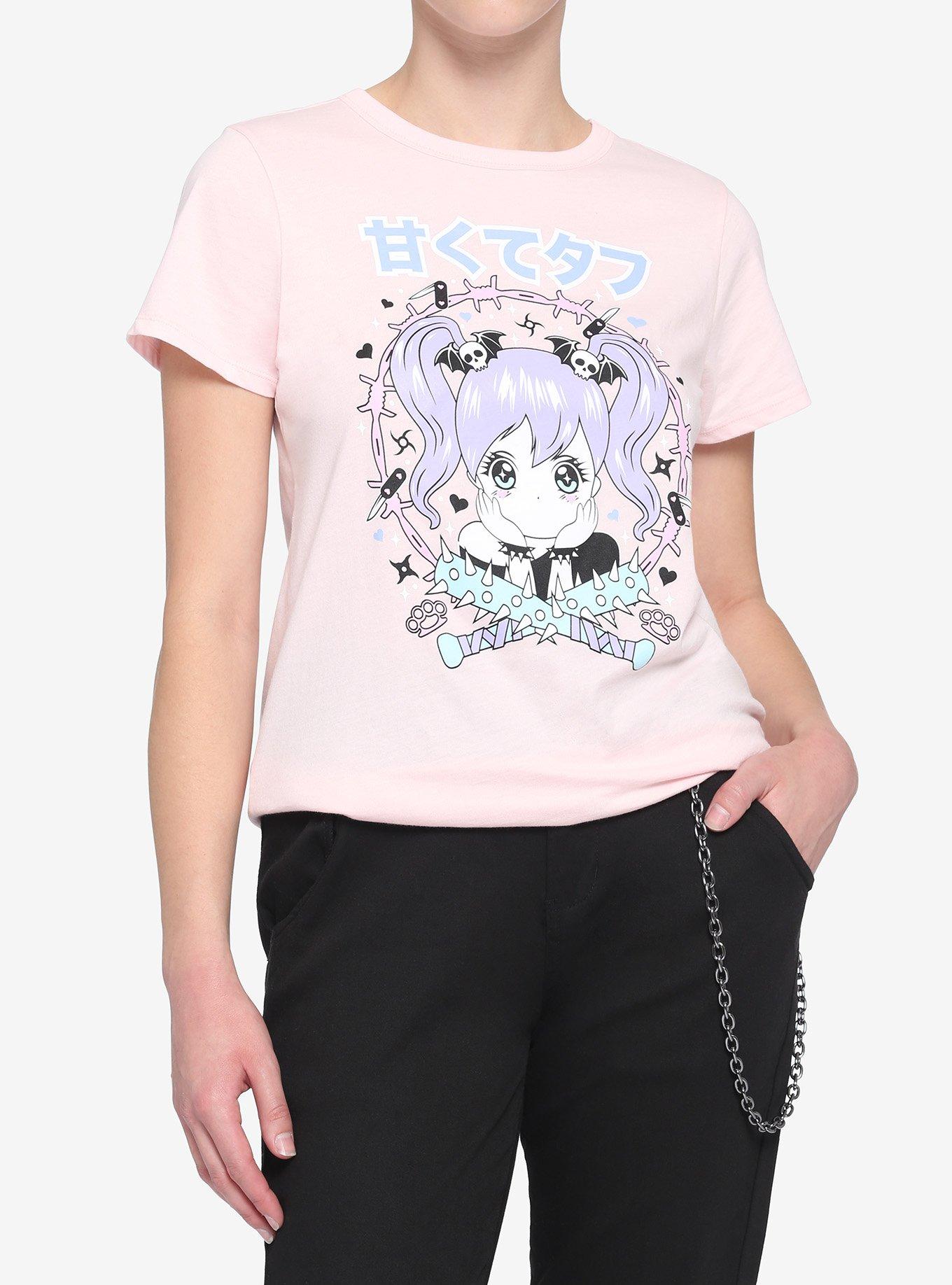 Pastel Kawaii Weapons Boyfriend Fit Girls T-Shirt, MULTI, hi-res