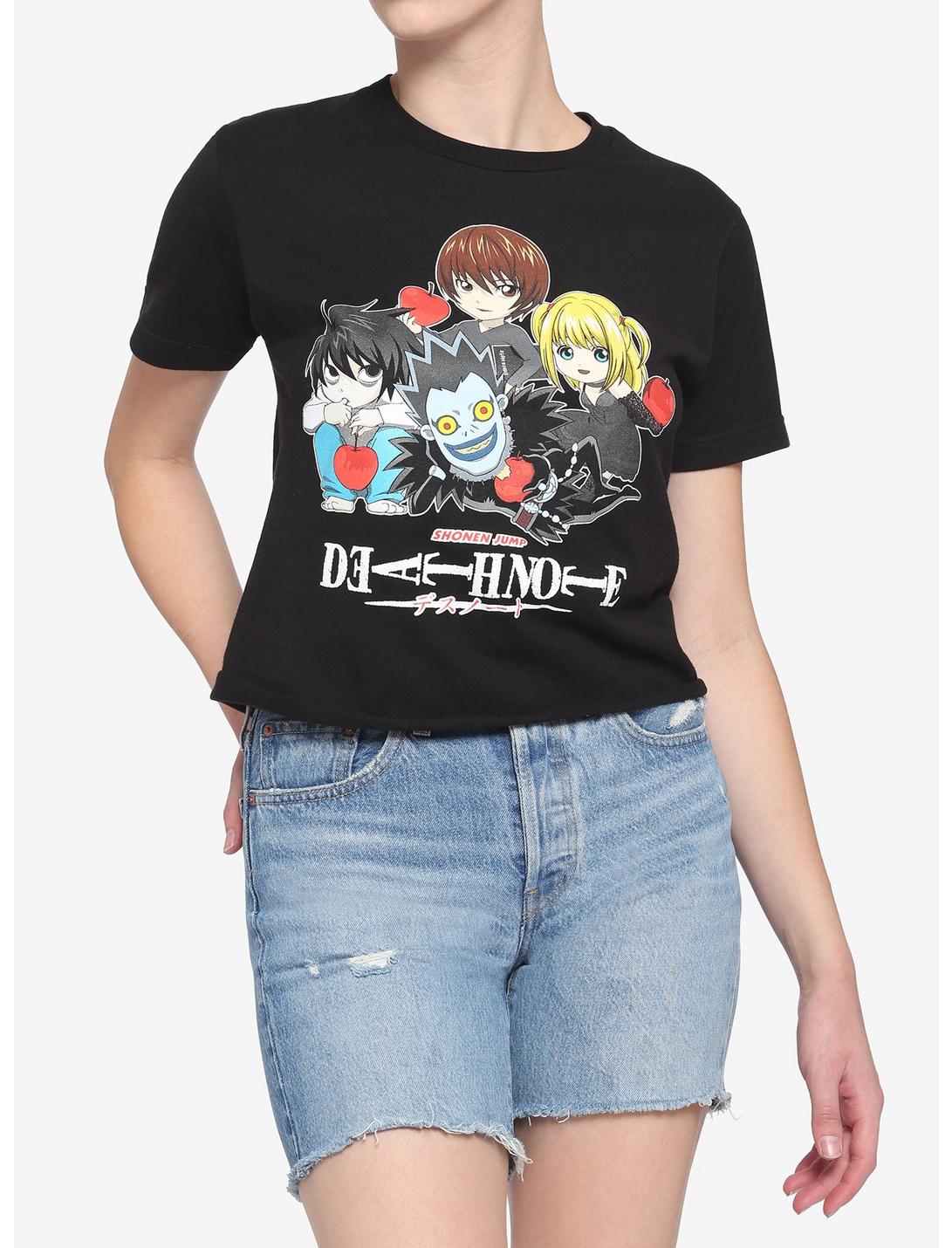 Death Note Group Chibi Girls Crop T-Shirt, MULTI, hi-res