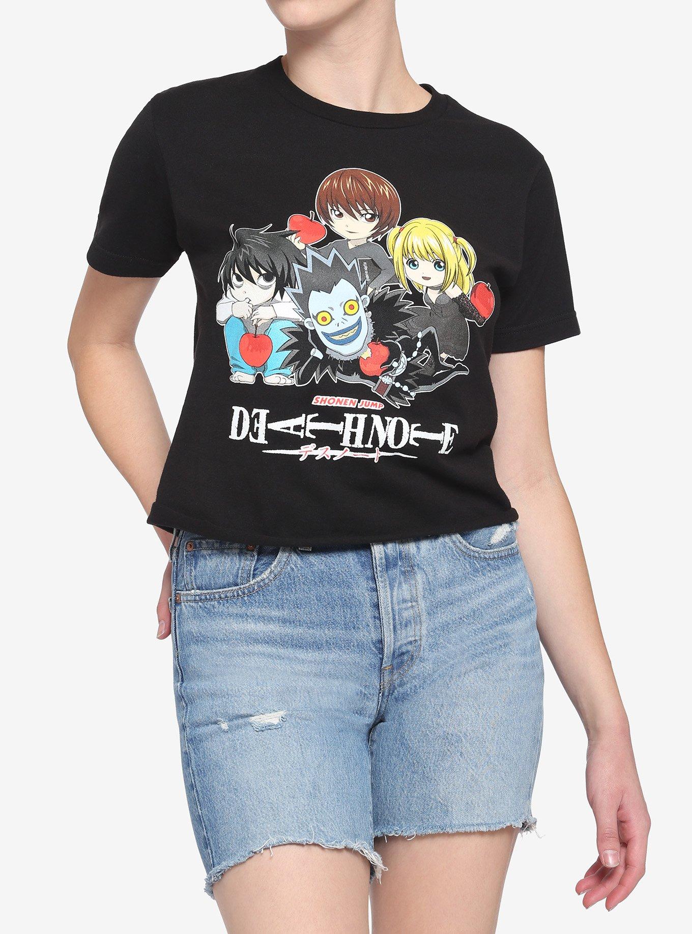 Death Note Group Chibi Girls Crop T-Shirt, MULTI, hi-res