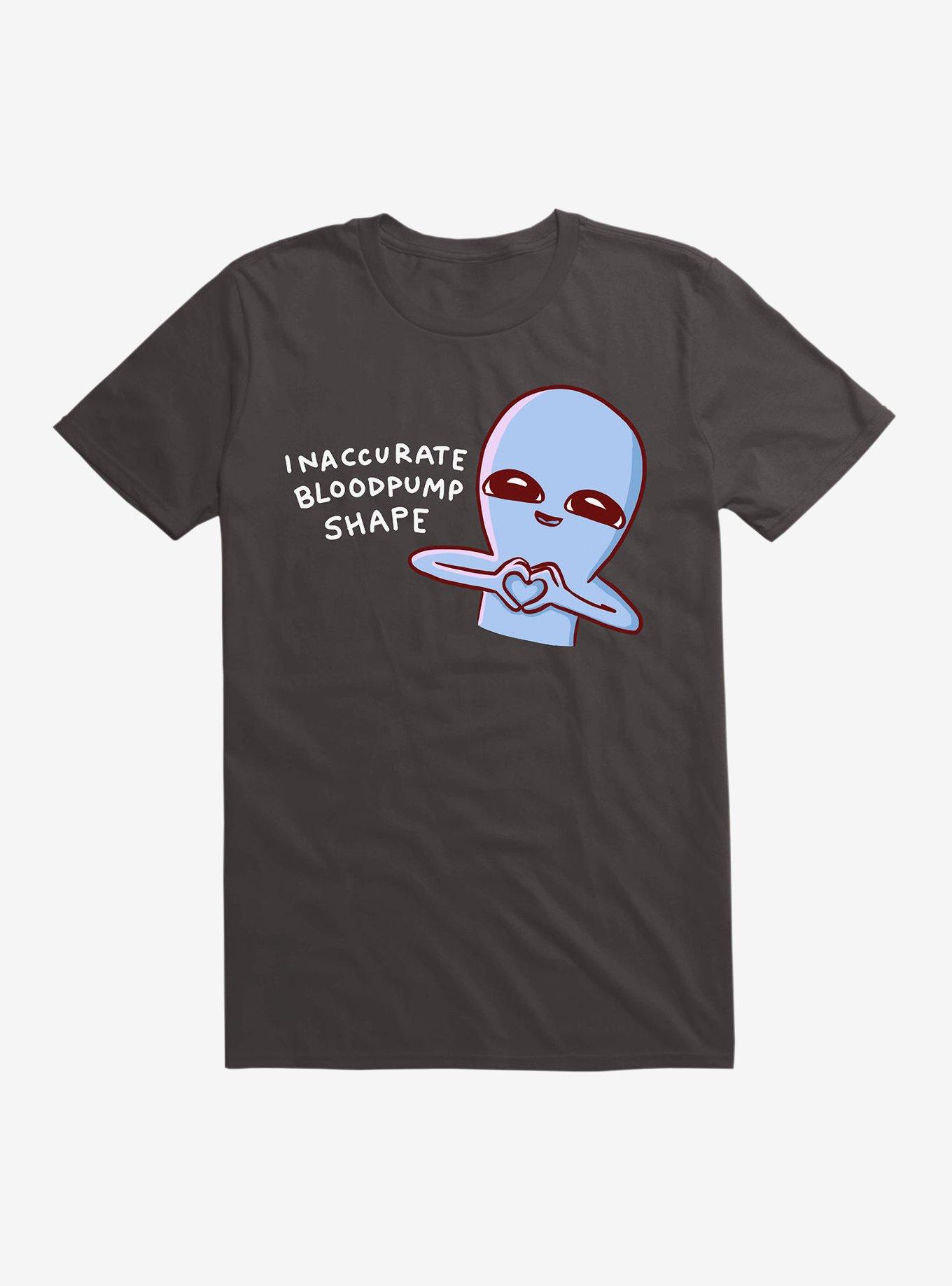 Strange Planet Inaccurate Bloodpump Shape T-Shirt, BLACK, hi-res