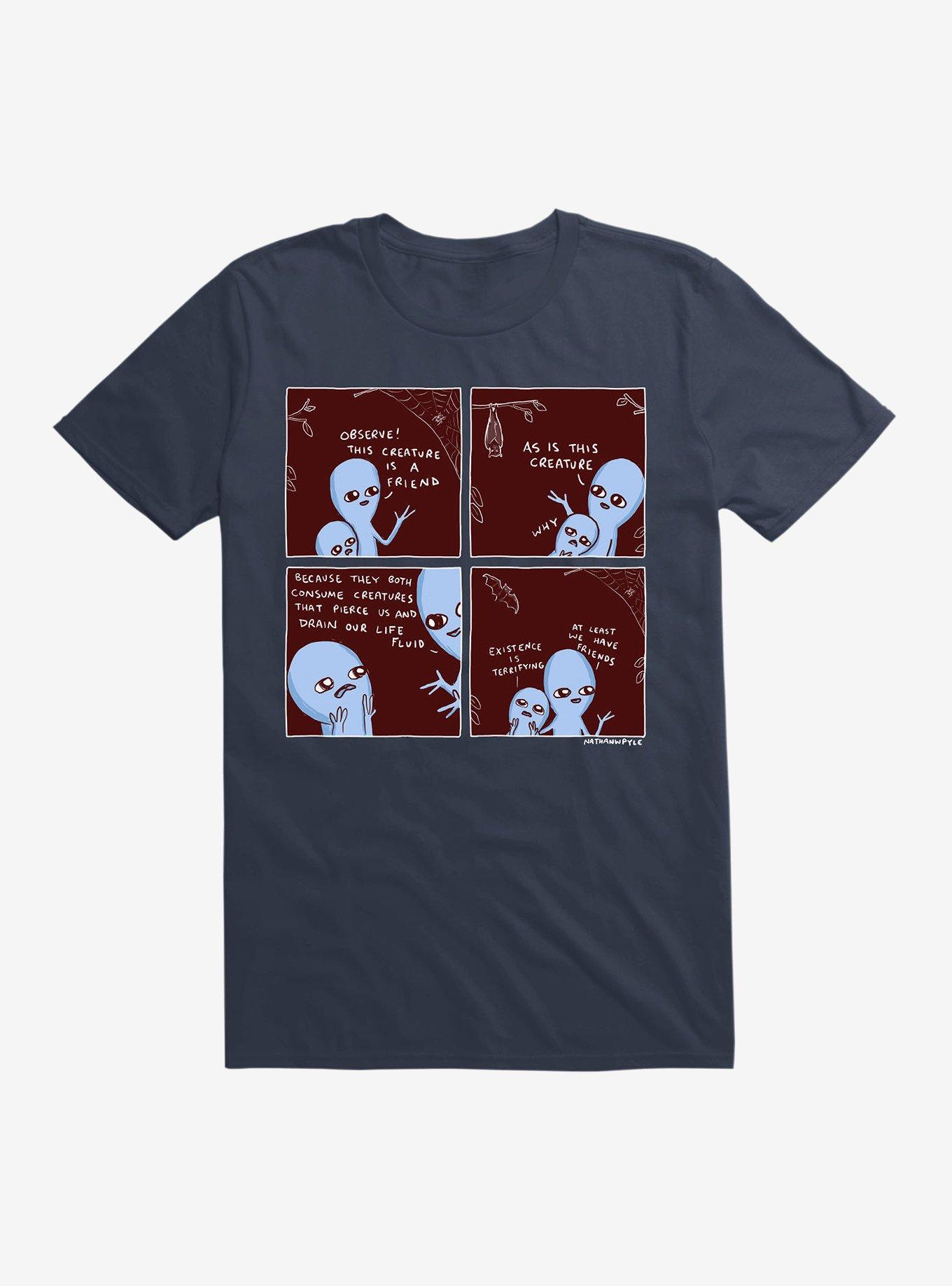 Strange Planet Existence T-Shirt, NAVY, hi-res
