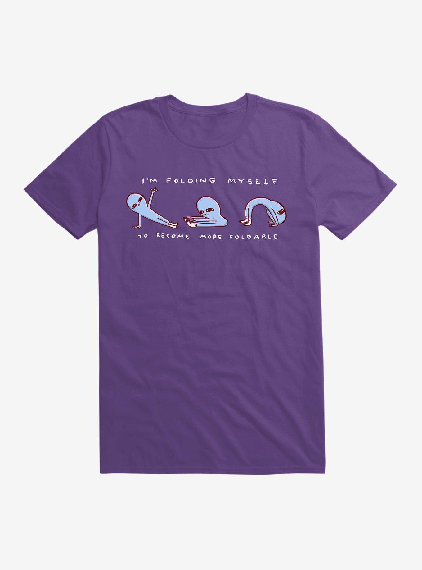 Strange Planet Foldable T-Shirt, PURPLE, hi-res