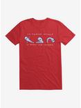 Strange Planet Foldable T-Shirt, RED, hi-res