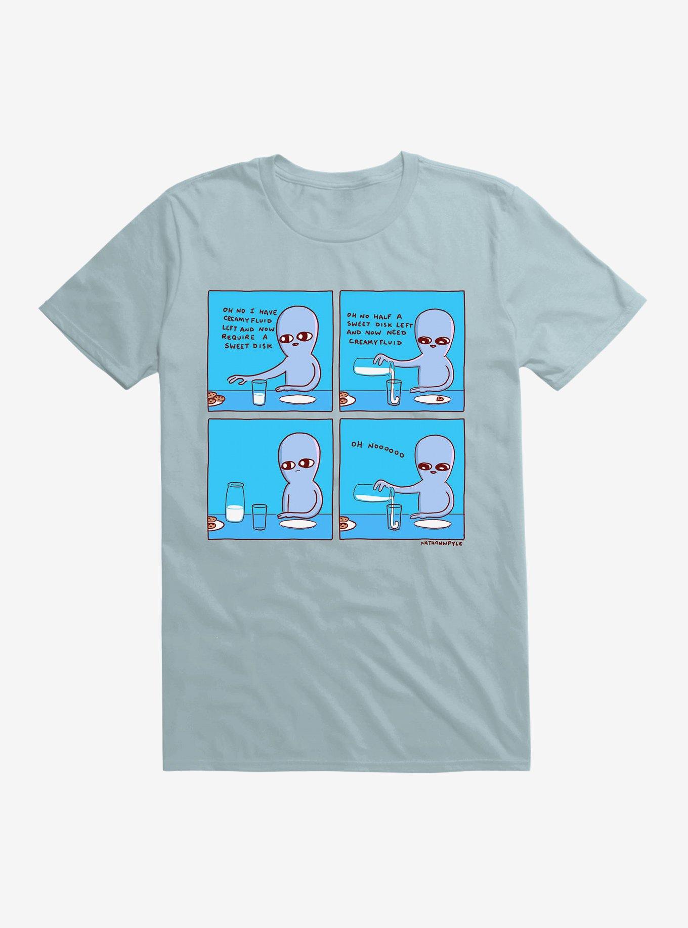 Strange Planet Sweet Disks T-Shirt, LIGHT BLUE, hi-res