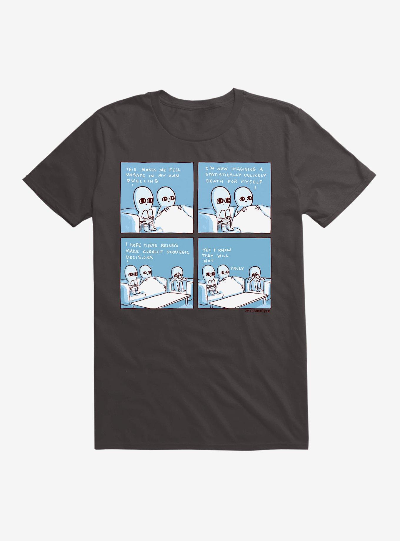 Strange Planet Unsafe T-Shirt, BLACK, hi-res