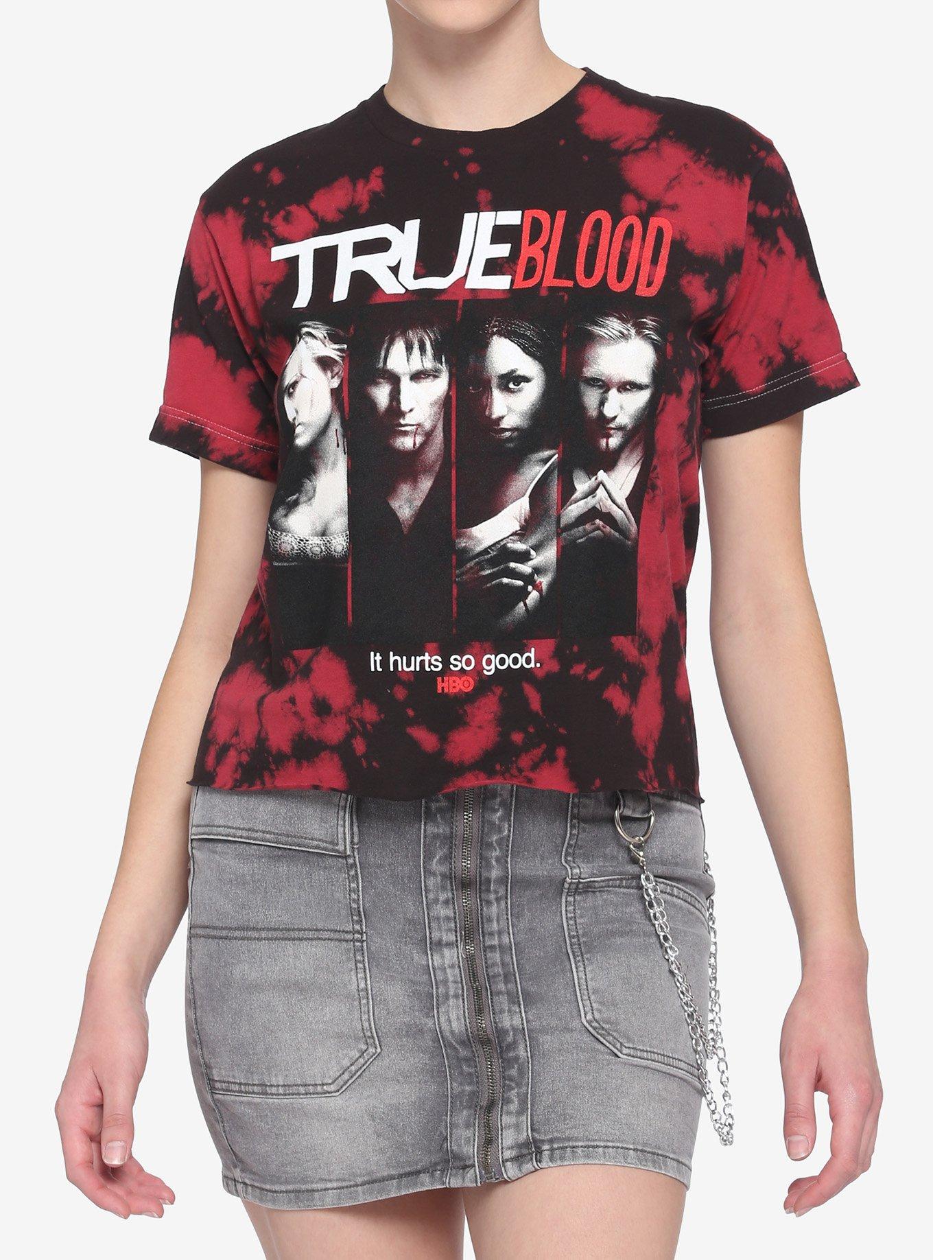 True Blood Panel Girls Crop T-Shirt, MULTI, hi-res
