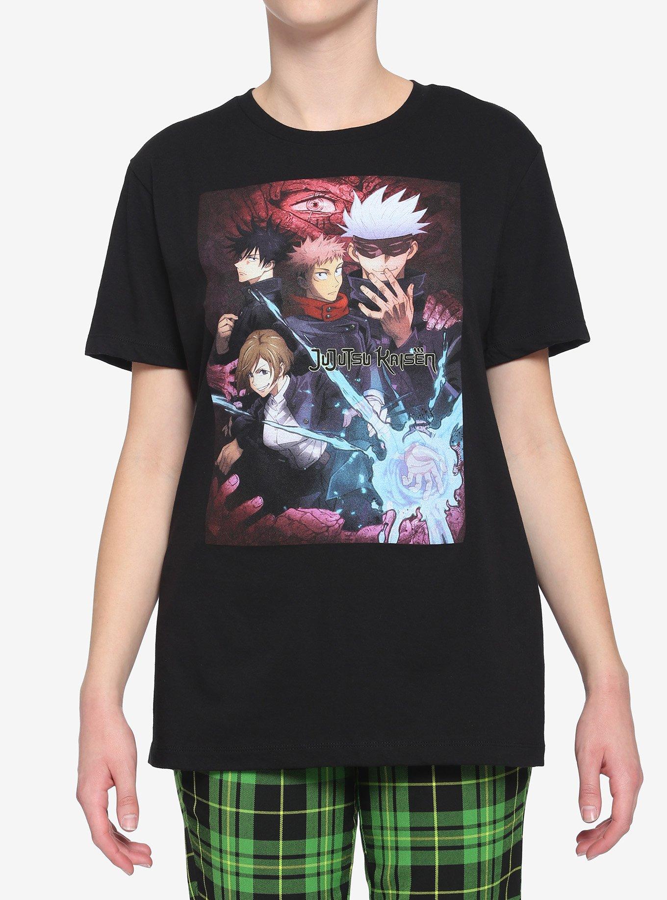 Jujutsu Kaisen Poster Boyfriend Fit Girls T-Shirt, MULTI, hi-res