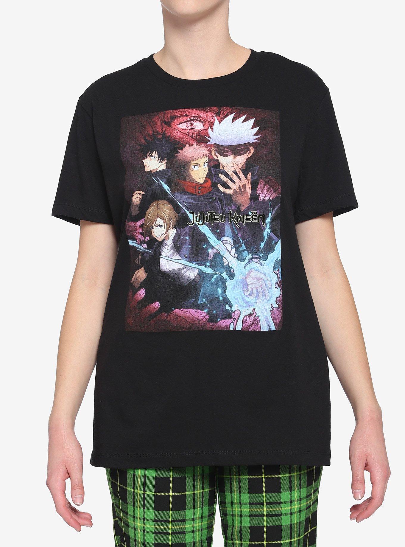 Jujutsu Kaisen Poster Boyfriend Fit Girls T-Shirt, MULTI, hi-res