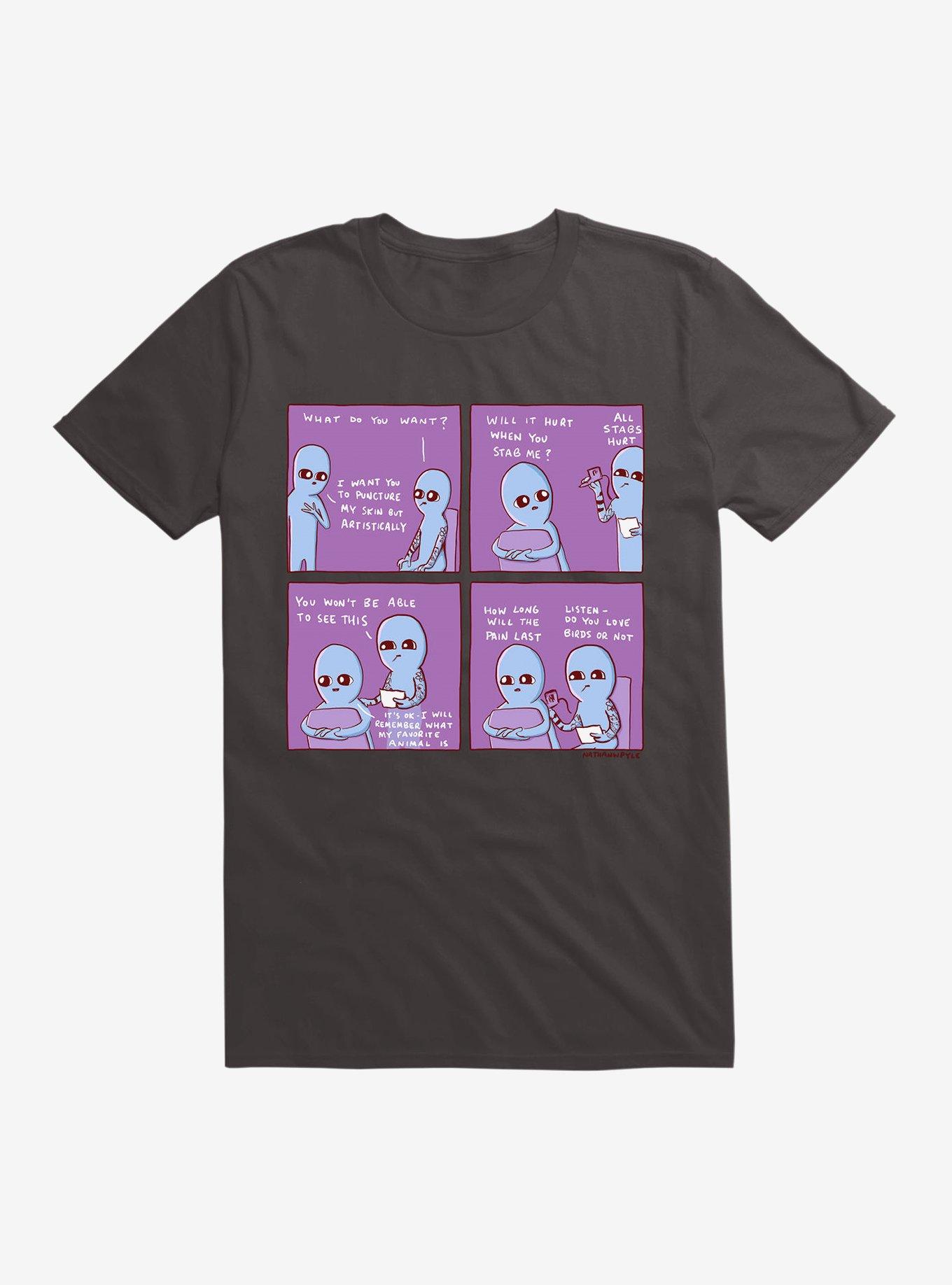 Strange Planet How Long Will The Pain Last T-Shirt, BLACK, hi-res