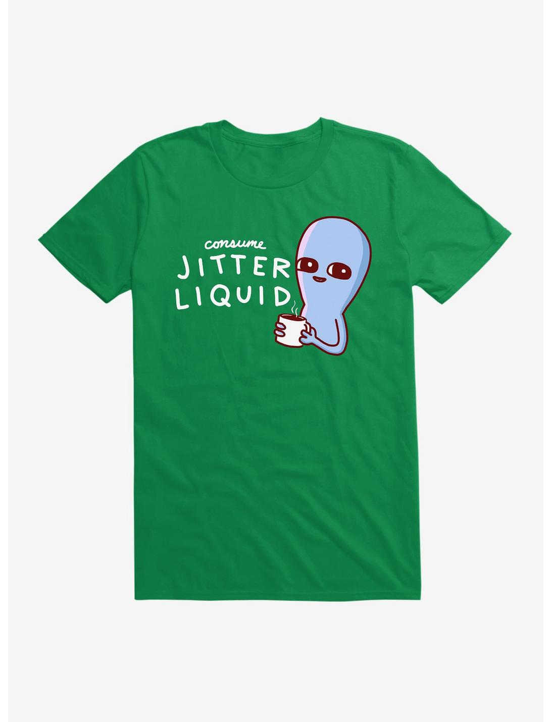 Strange Planet Consume Jitter Liquid T-Shirt, KELLY GREEN, hi-res