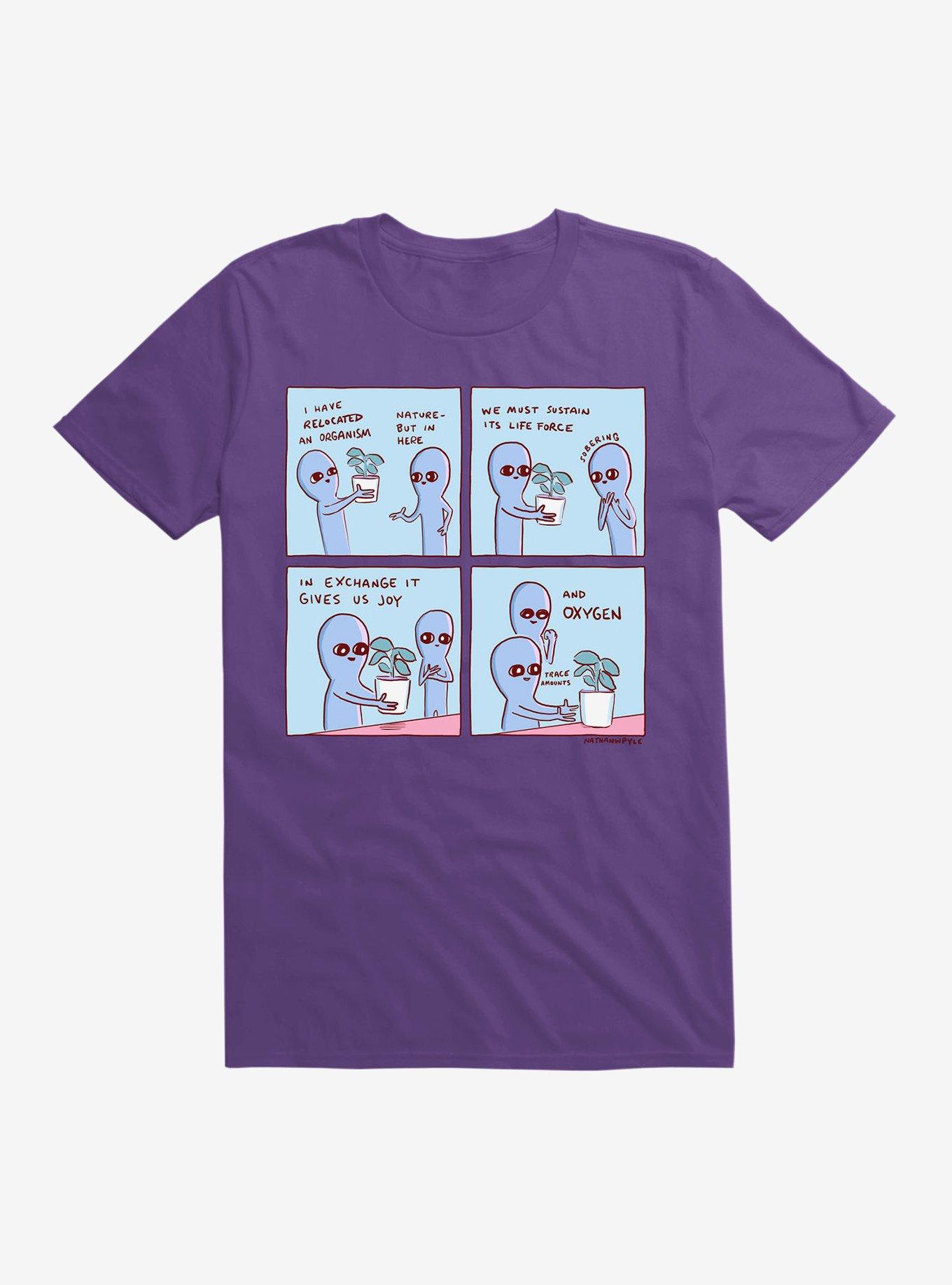 Strange Planet I Have Relocated An Organism T-Shirt, PURPLE, hi-res