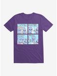Strange Planet Structure Full Of Texts T-Shirt, PURPLE, hi-res