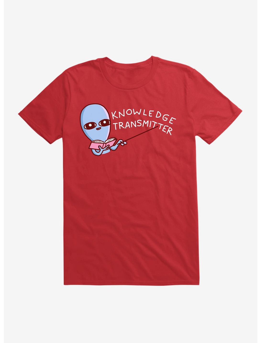 Strange Planet Knowledge Transmitter T-Shirt, RED, hi-res