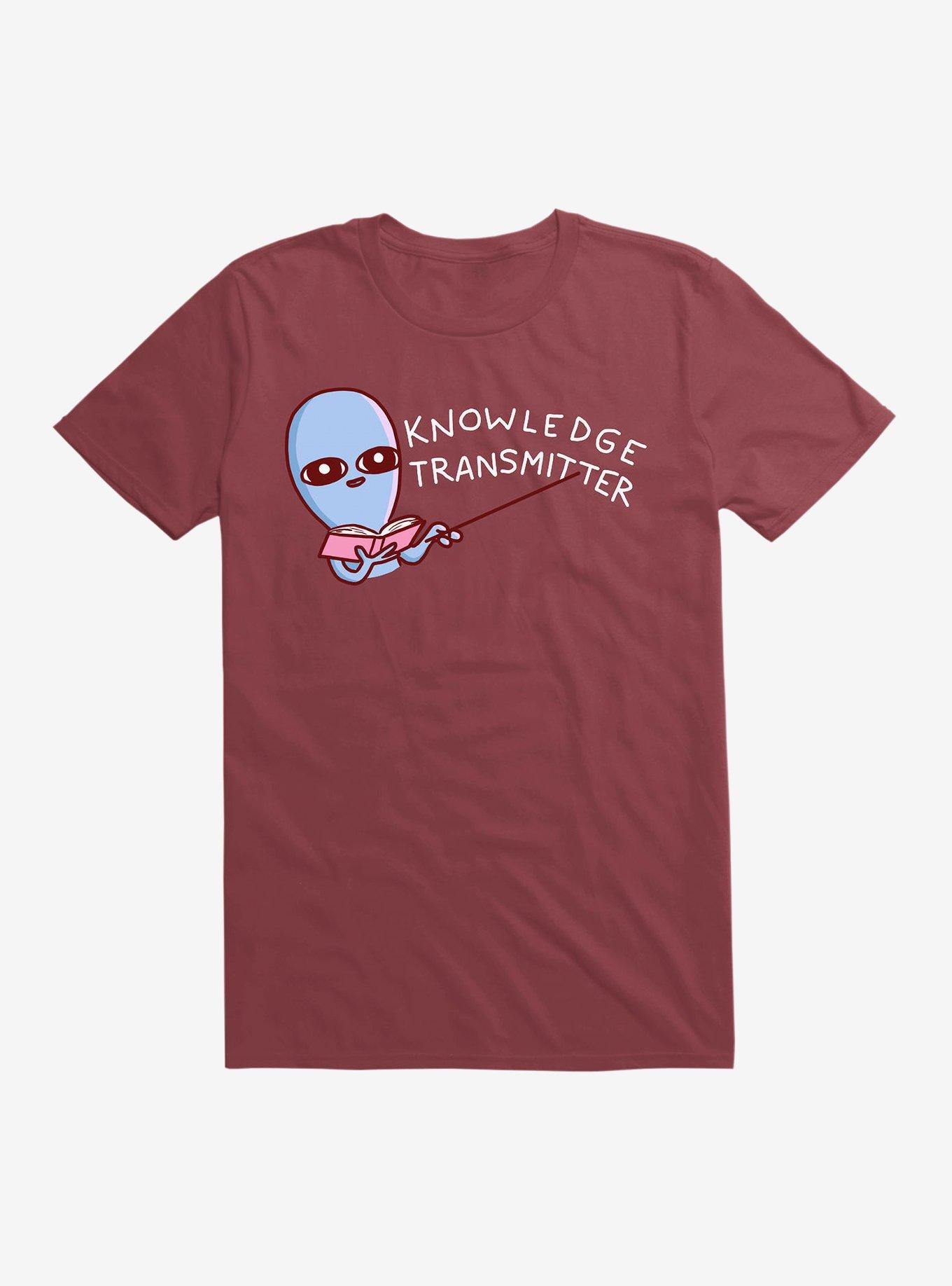 Strange Planet Knowledge Transmitter T-Shirt, SCARLET, hi-res