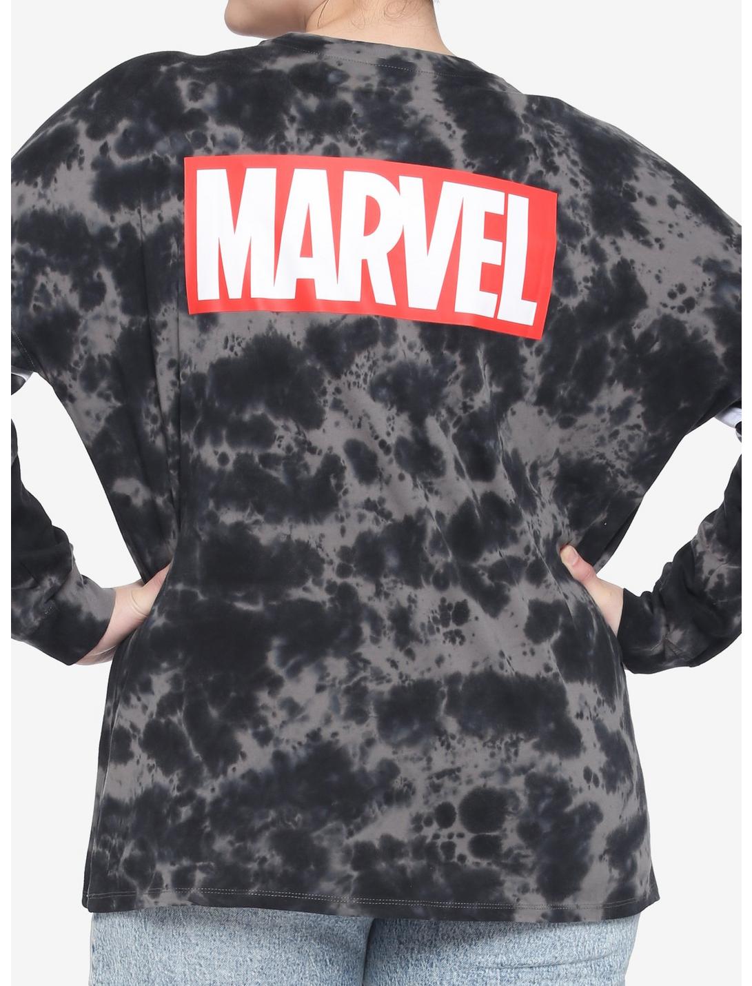 Her Universe Marvel Logo Tie-Dye Athletic Jersey Plus Size, MULTI, hi-res