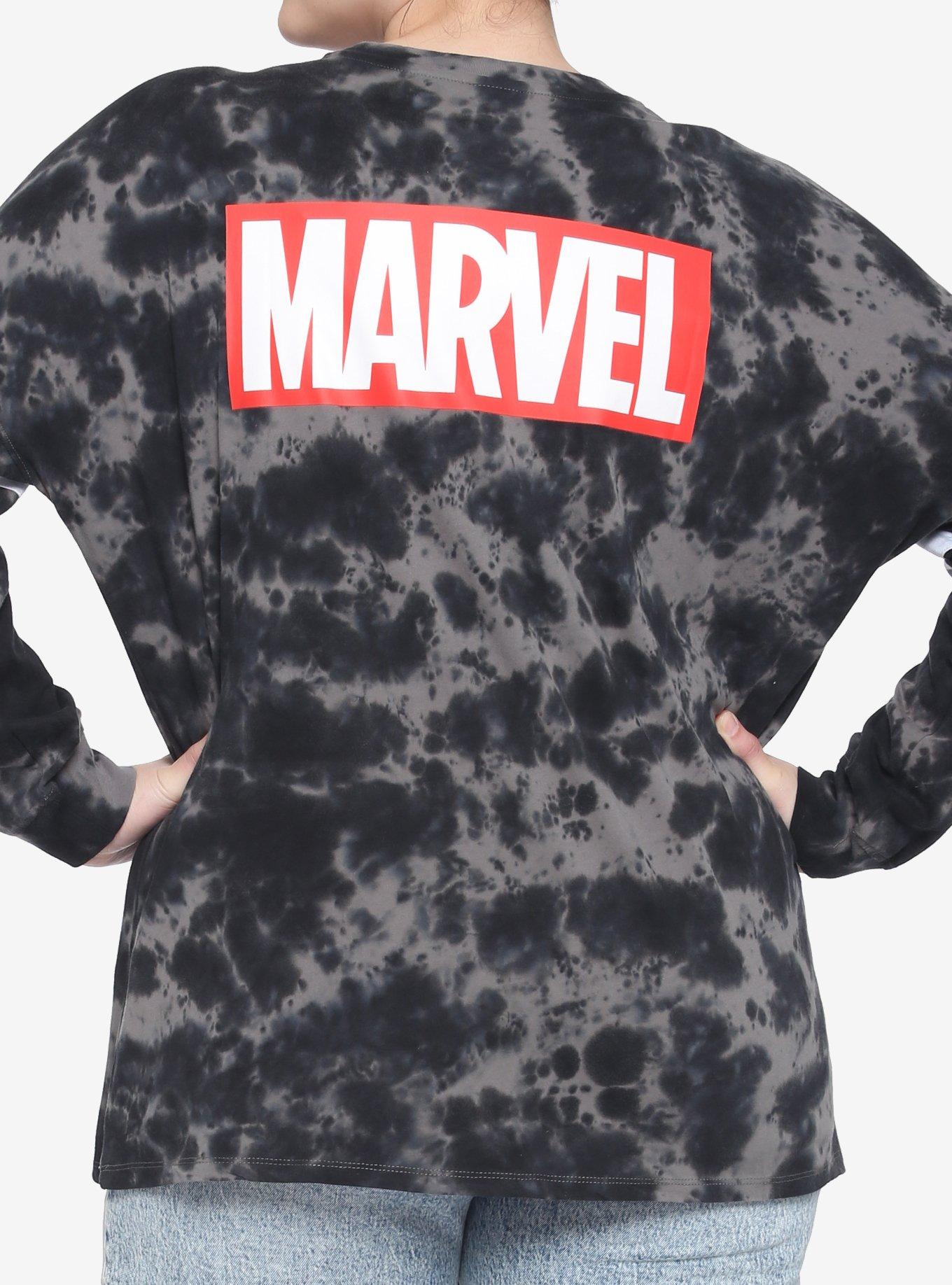 Her Universe Marvel Logo Tie-Dye Athletic Jersey Plus Size, MULTI, hi-res