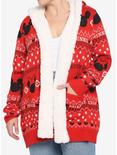 Disney Mickey Mouse & Minnie Mouse Sherpa Open Cardigan Plus Size, MULTI, hi-res