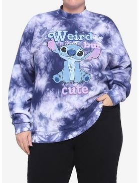 Disney Lilo & Stitch Weird But Cute Wash Mock Neck Sweatshirt Plus Size, , hi-res