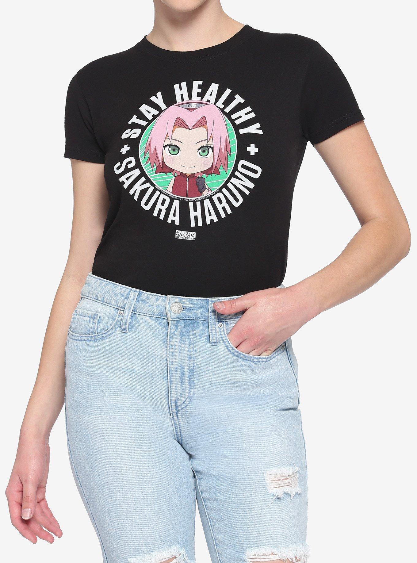 Naruto Shippuden Chibi Sakura Stay Healthy Girls T-Shirt, MULTI, hi-res