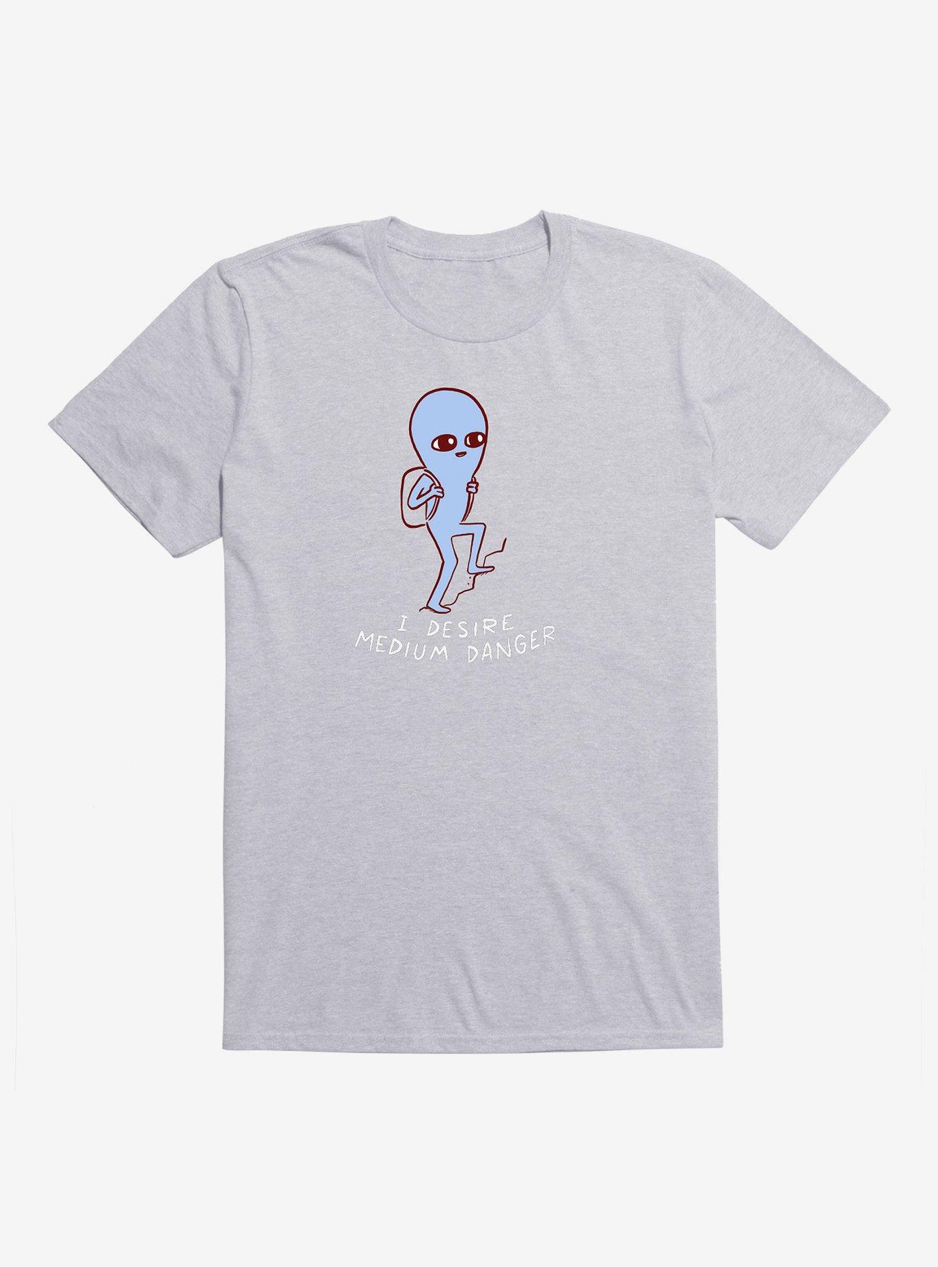 Strange Planet Medium Danger T-Shirt, HEATHER GREY, hi-res