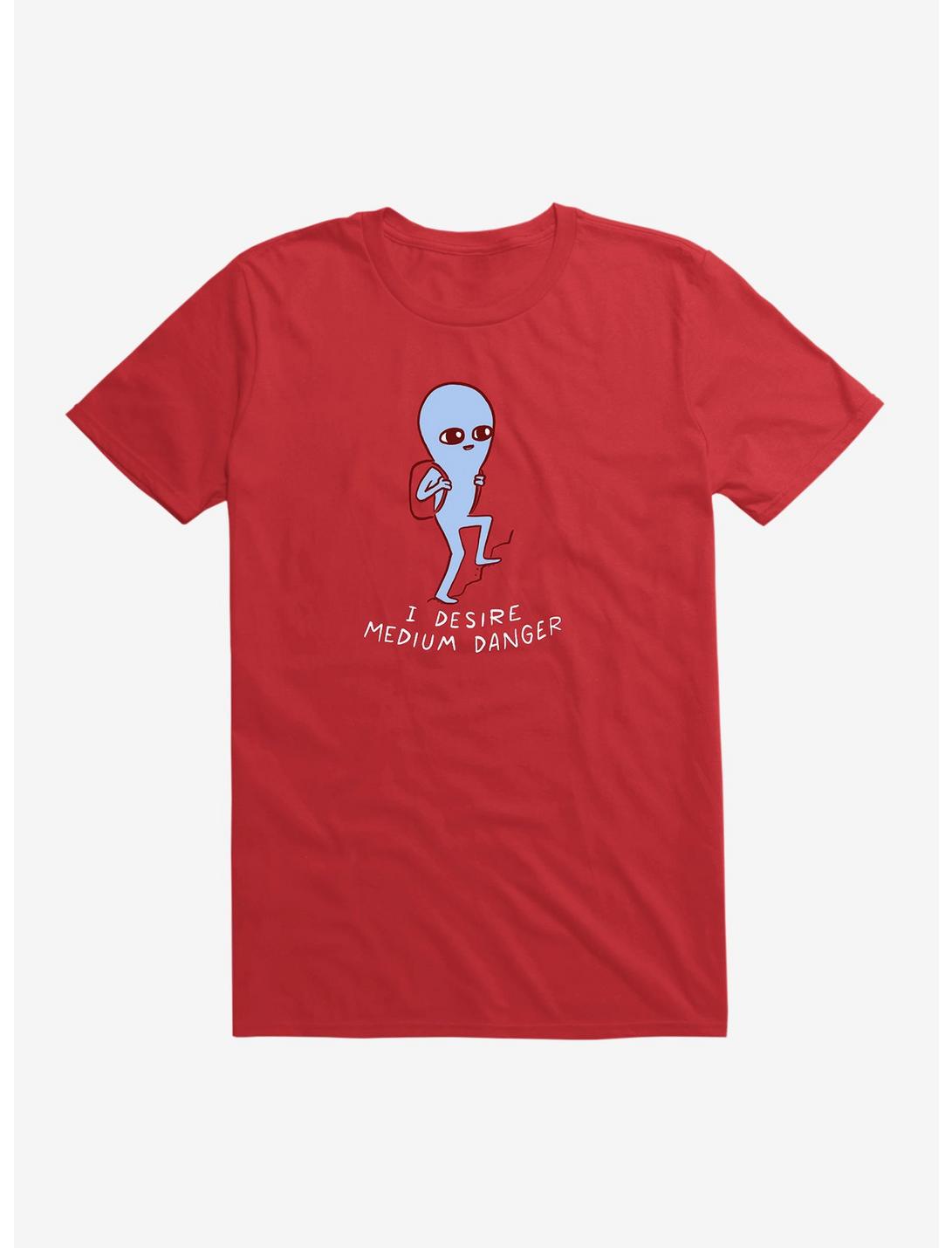 Strange Planet Medium Danger T-Shirt, RED, hi-res