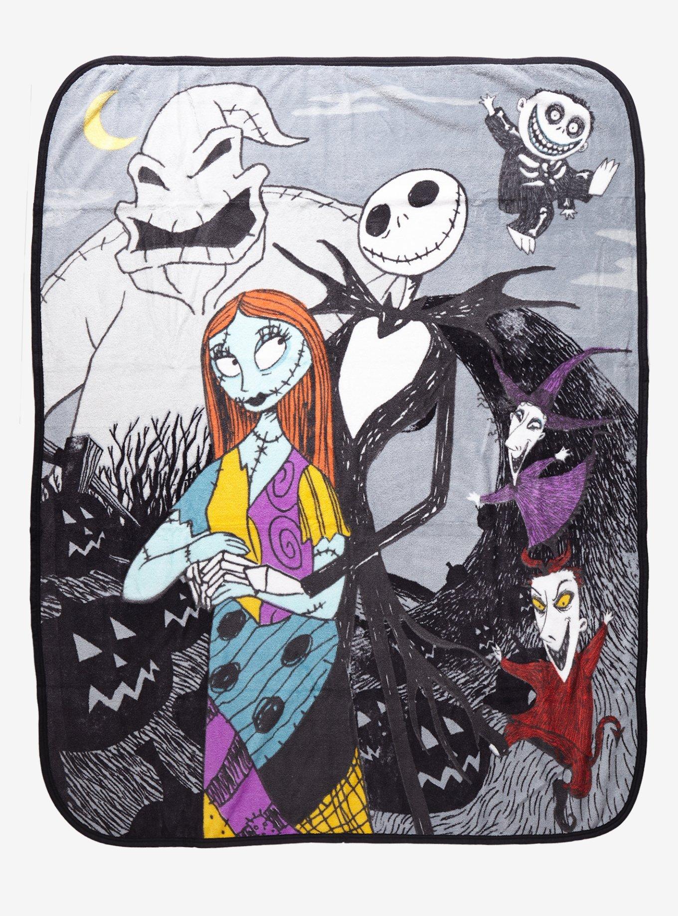 The Nightmare Before Christmas Group Throw Blanket