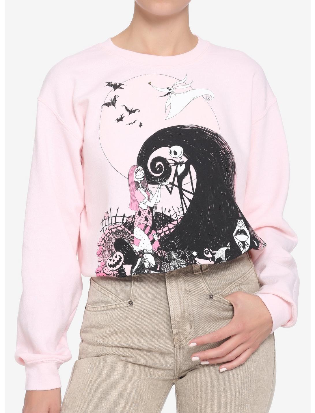 The Nightmare Before Christmas Pink Scene Girls Sweatshirt, MULTI, hi-res
